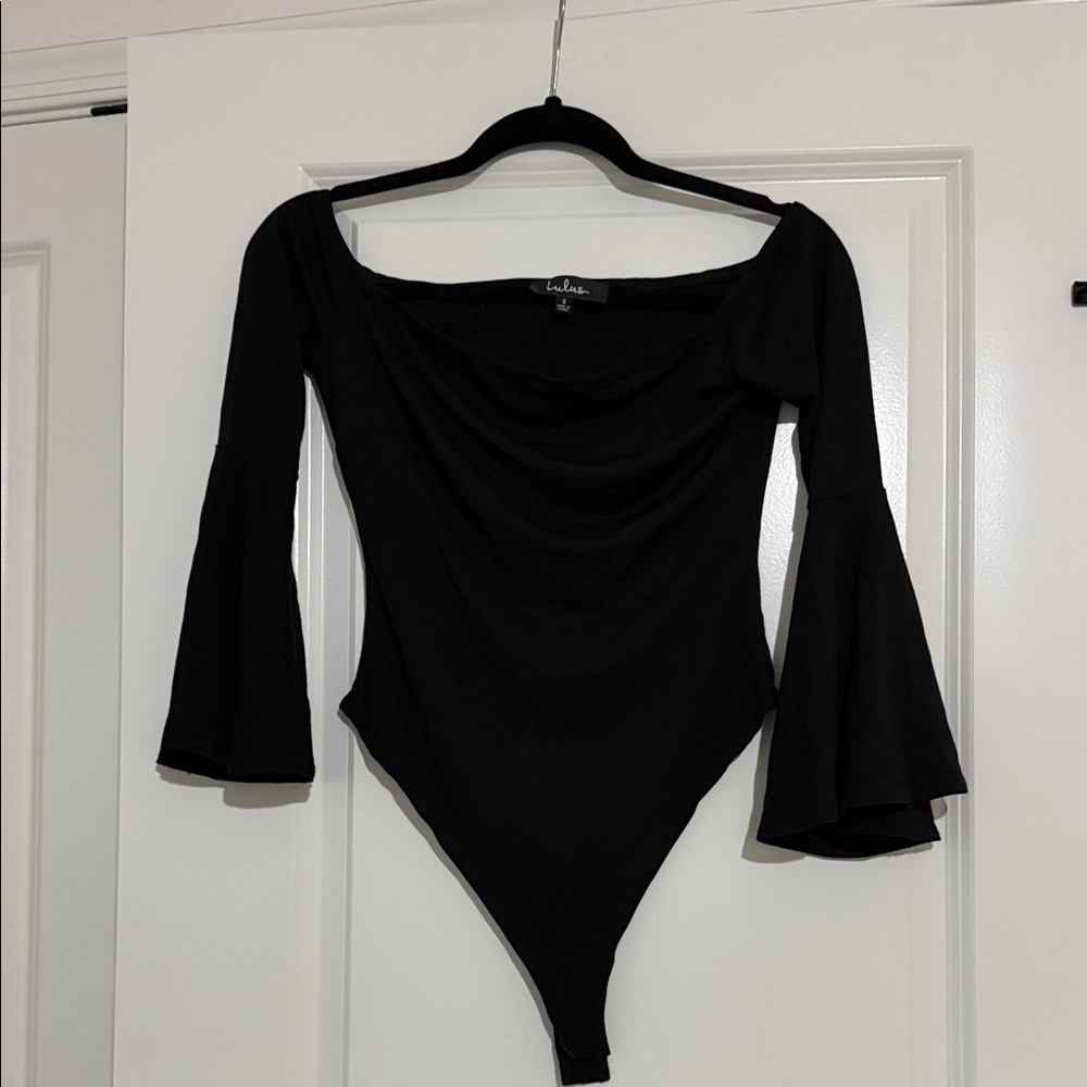Lulu's Black Off-Shoulder Bodysuit